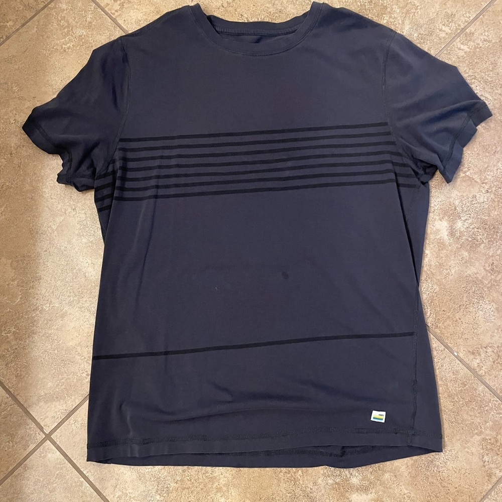 Vuori Tuvalu tee grey stripe size large